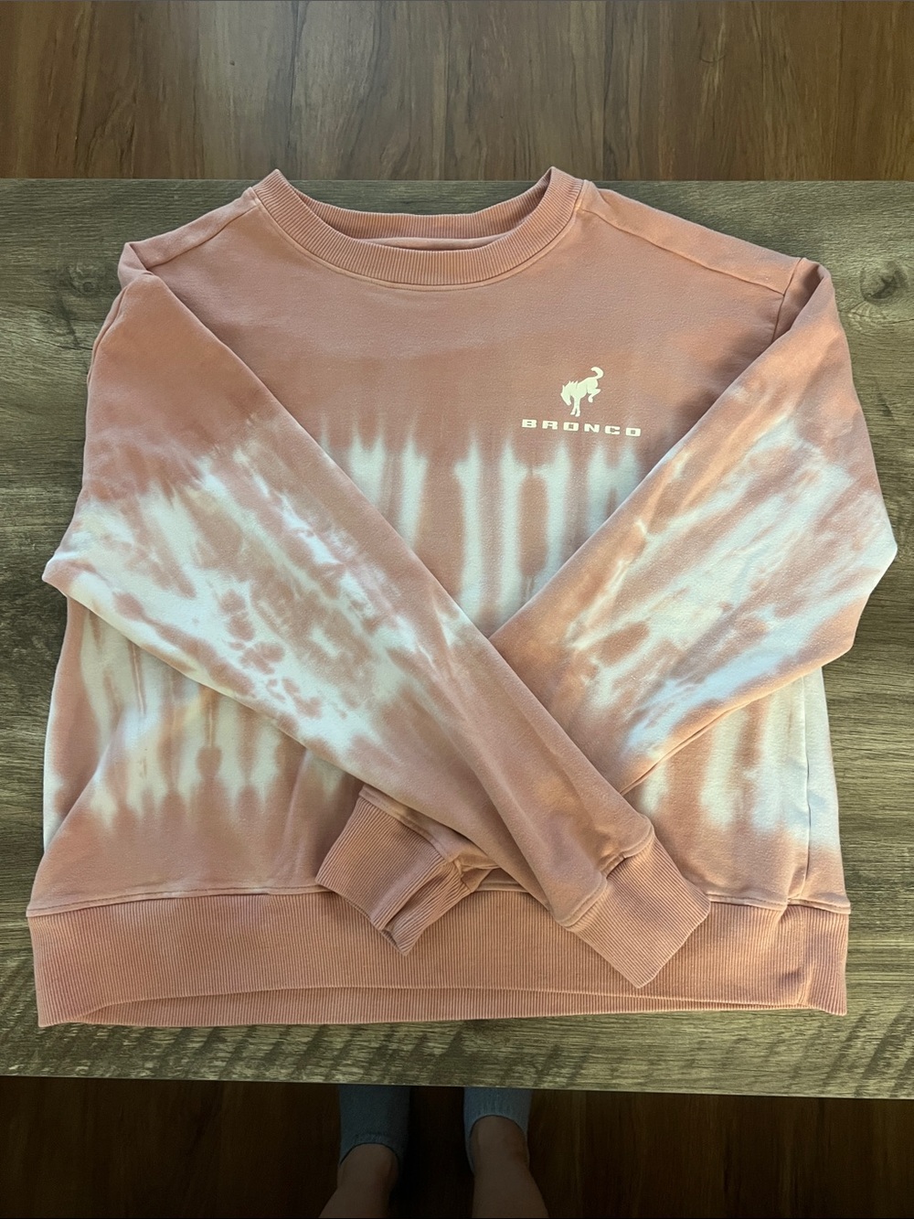 Bronco Women's Tie-Dye Crewneck Sweatshirt - Pink